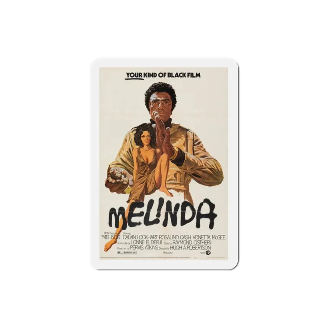 Melinda 1972 Movie Poster Refrigerator Magnet 2 Inch - The Sticker Space