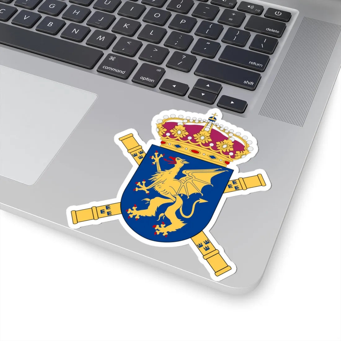 Mellersta arméfördelningen vapen (Sweden) (Coat of Arms) STICKER Vinyl Kiss-Cut Decal - The Sticker Space