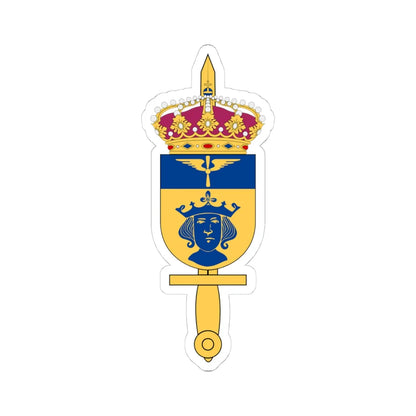 Mellersta flygkommandot vapen (Sweden) (Coat of Arms) STICKER Vinyl Kiss-Cut Decal 4 Inch White - The Sticker Space