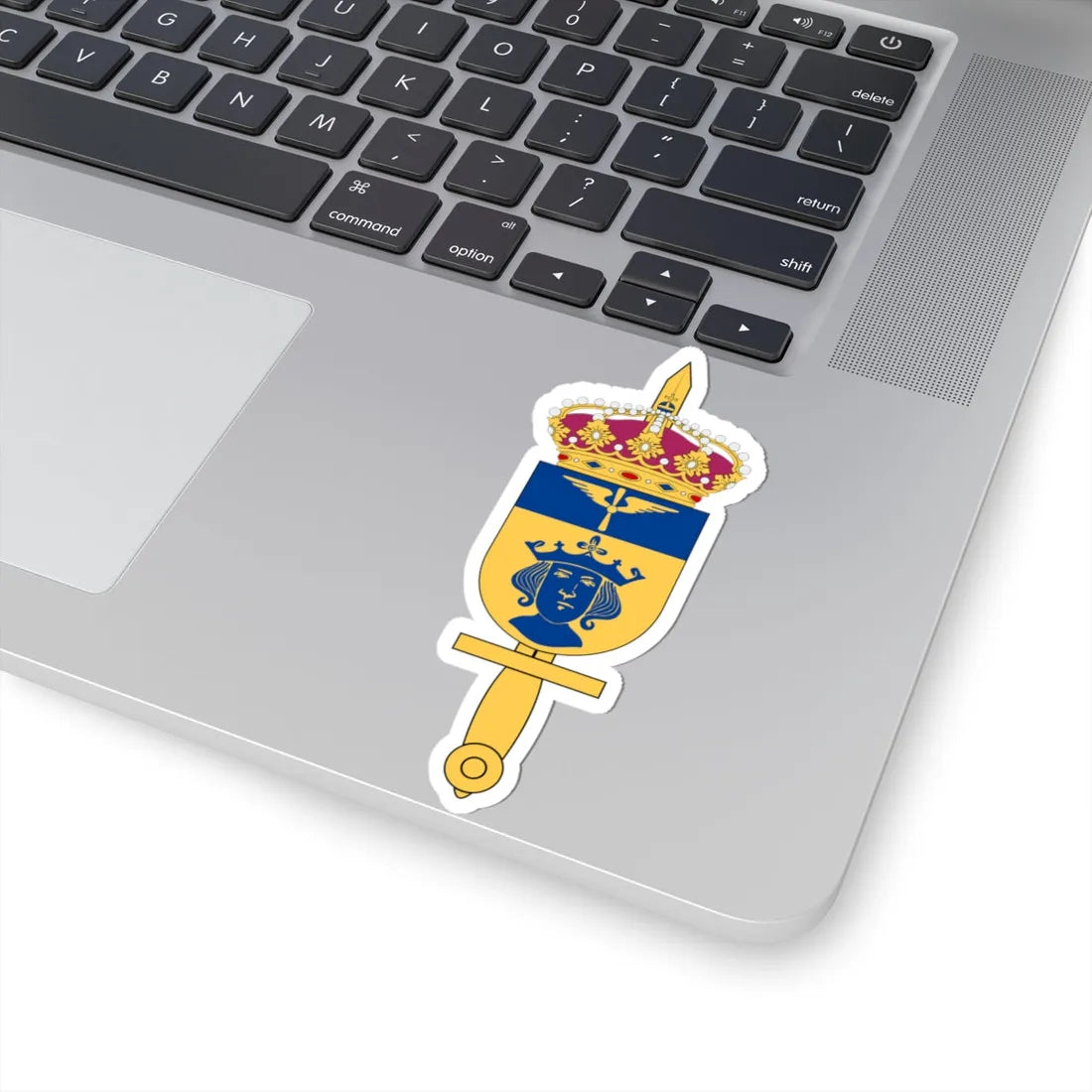 Mellersta flygkommandot vapen (Sweden) (Coat of Arms) STICKER Vinyl Kiss-Cut Decal - The Sticker Space
