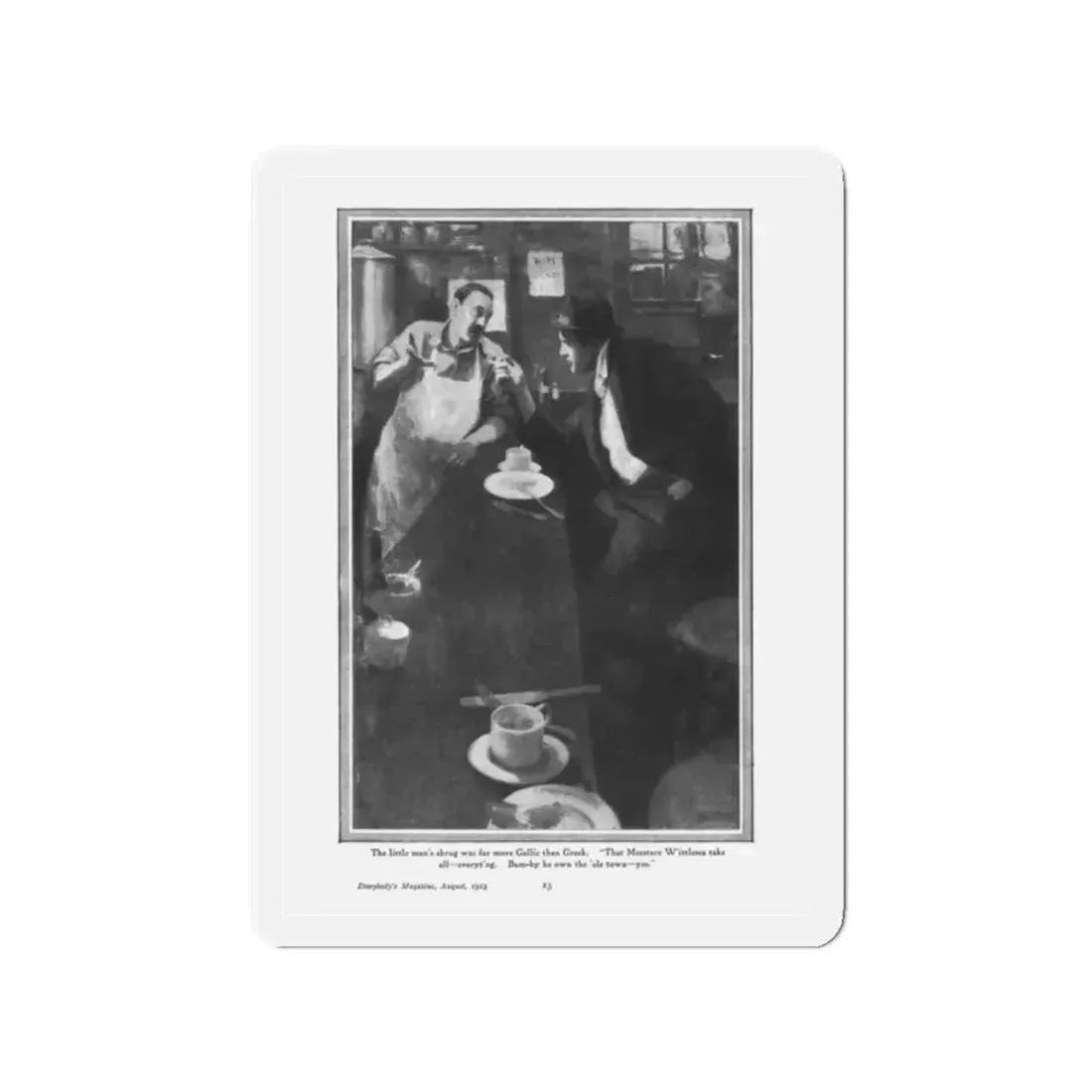 Mellowing Money (2), Everybody's Magazine, August 1923 (Magazine Illustration) Refrigerator Magnet 2 Inch - The Sticker Space