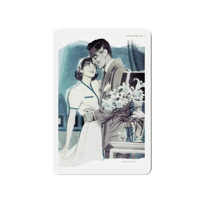 Melody Unheard (Pt. 2), Chatelaine, December 1949 (Magazine Illustration) Refrigerator Magnet 4 Inch - The Sticker Space