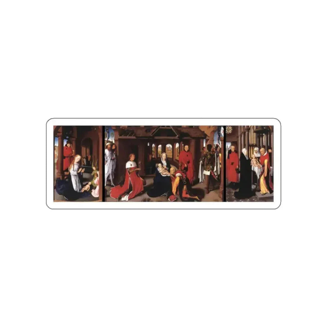 MEMLING, Hans -early- Triptych (Artwork) STICKER Vinyl Die-Cut Decal White Die-Cut 2 Inch - The Sticker Space