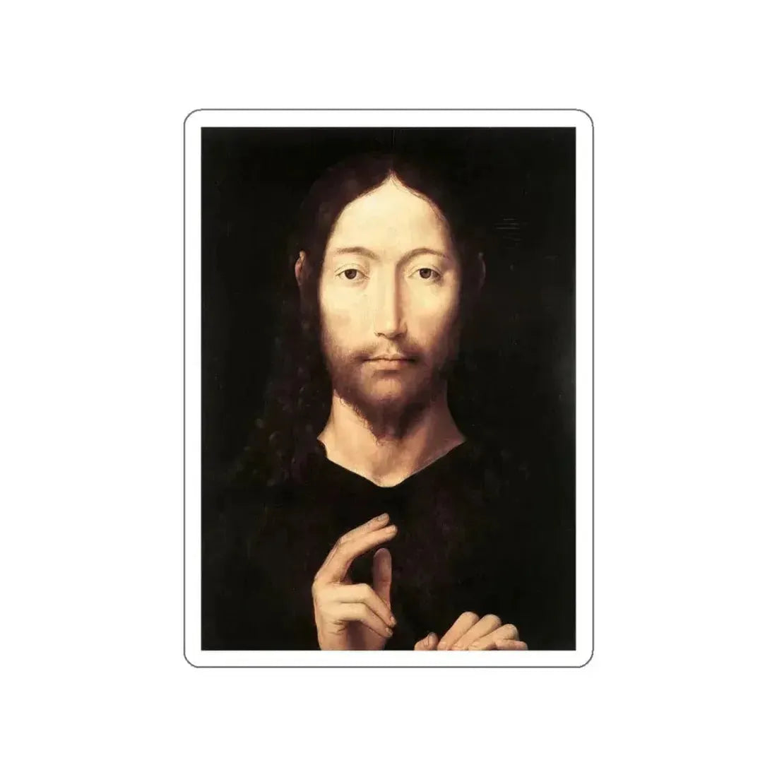 MEMLING, Hans -middle- Christ Giving His Blessing (Artwork) STICKER Vinyl Die-Cut Decal White Die-Cut 5 Inch - The Sticker Space