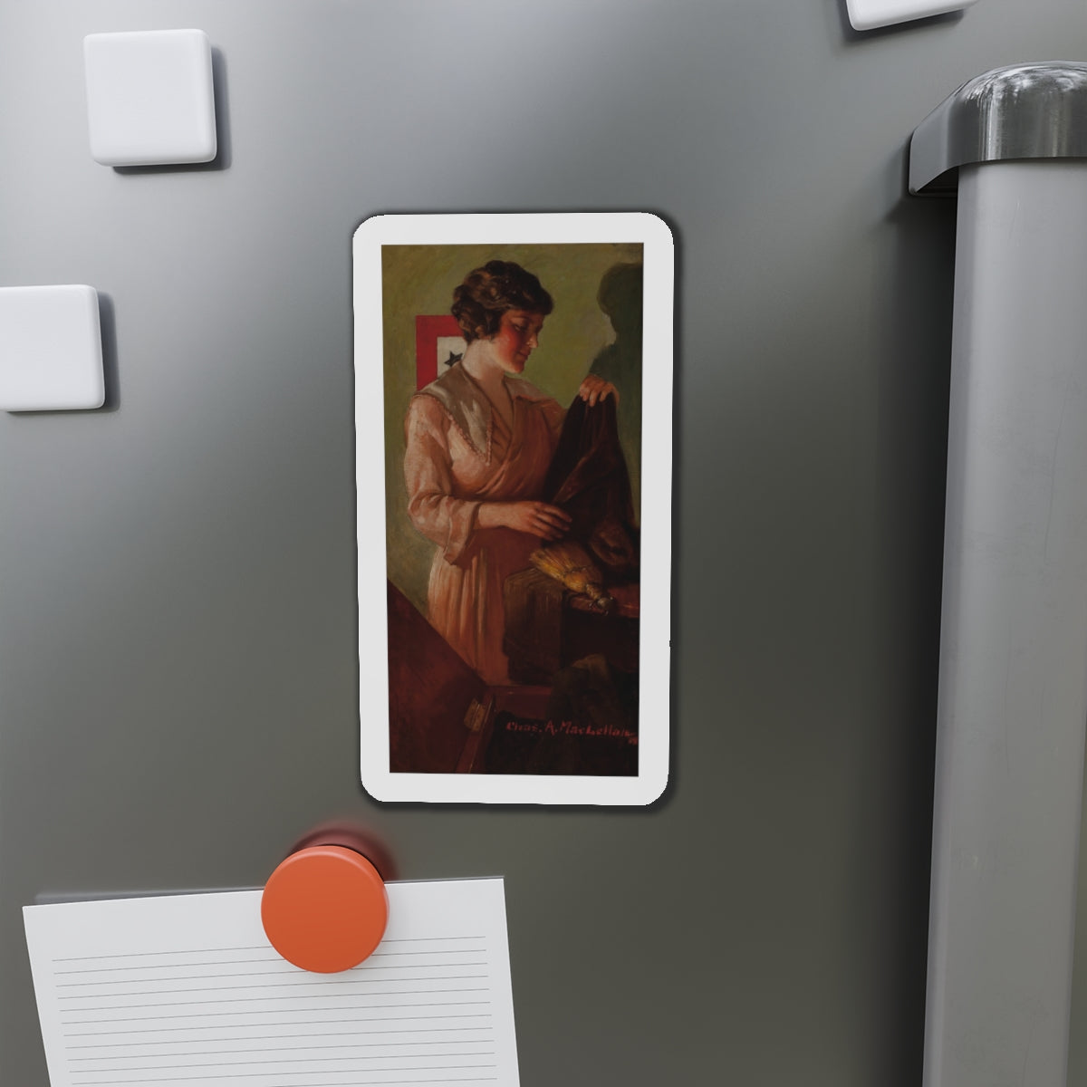 Memories, 1918 (Magazine Illustration) Refrigerator Magnet-The Sticker Space