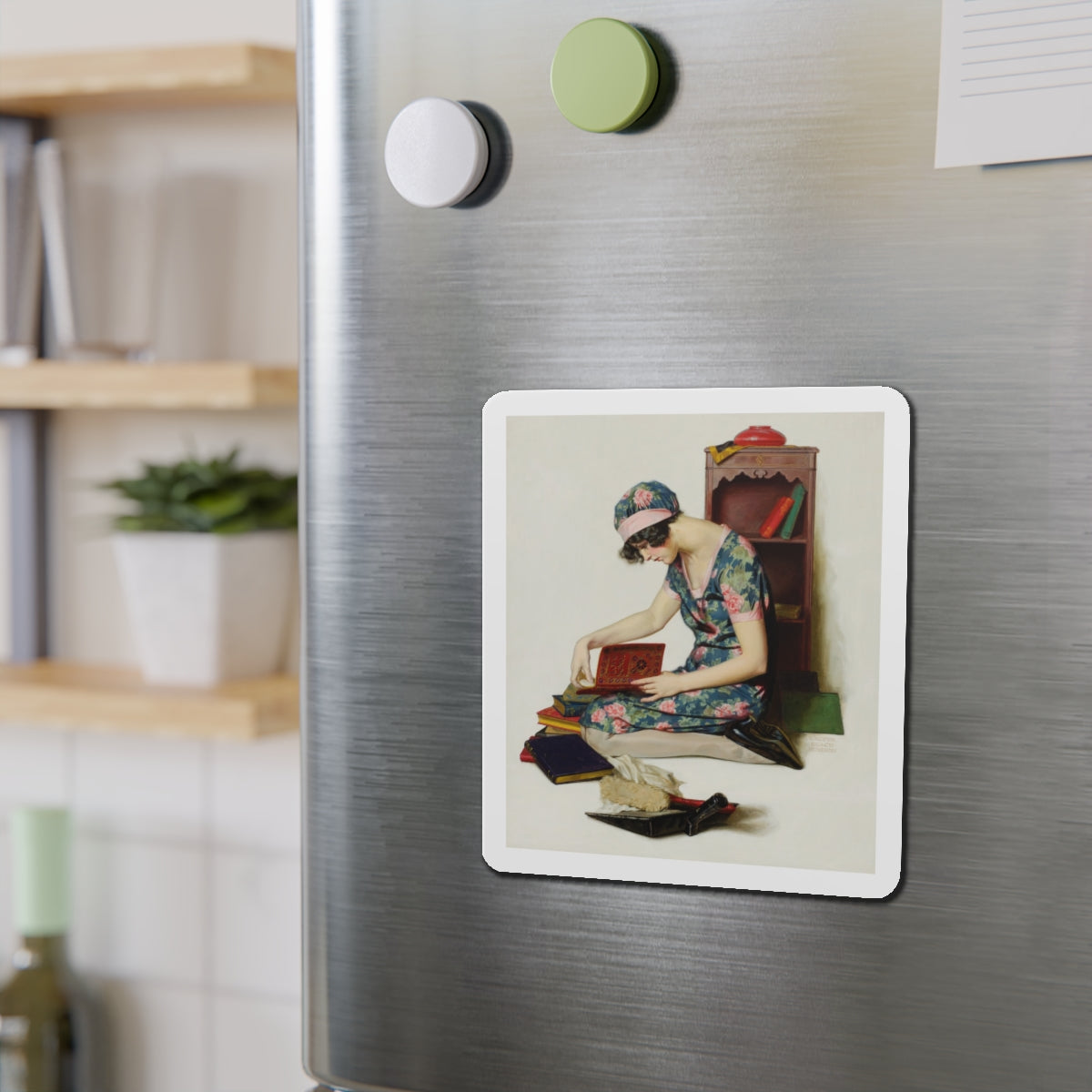 Memories (Magazine Illustration) Refrigerator Magnet-The Sticker Space