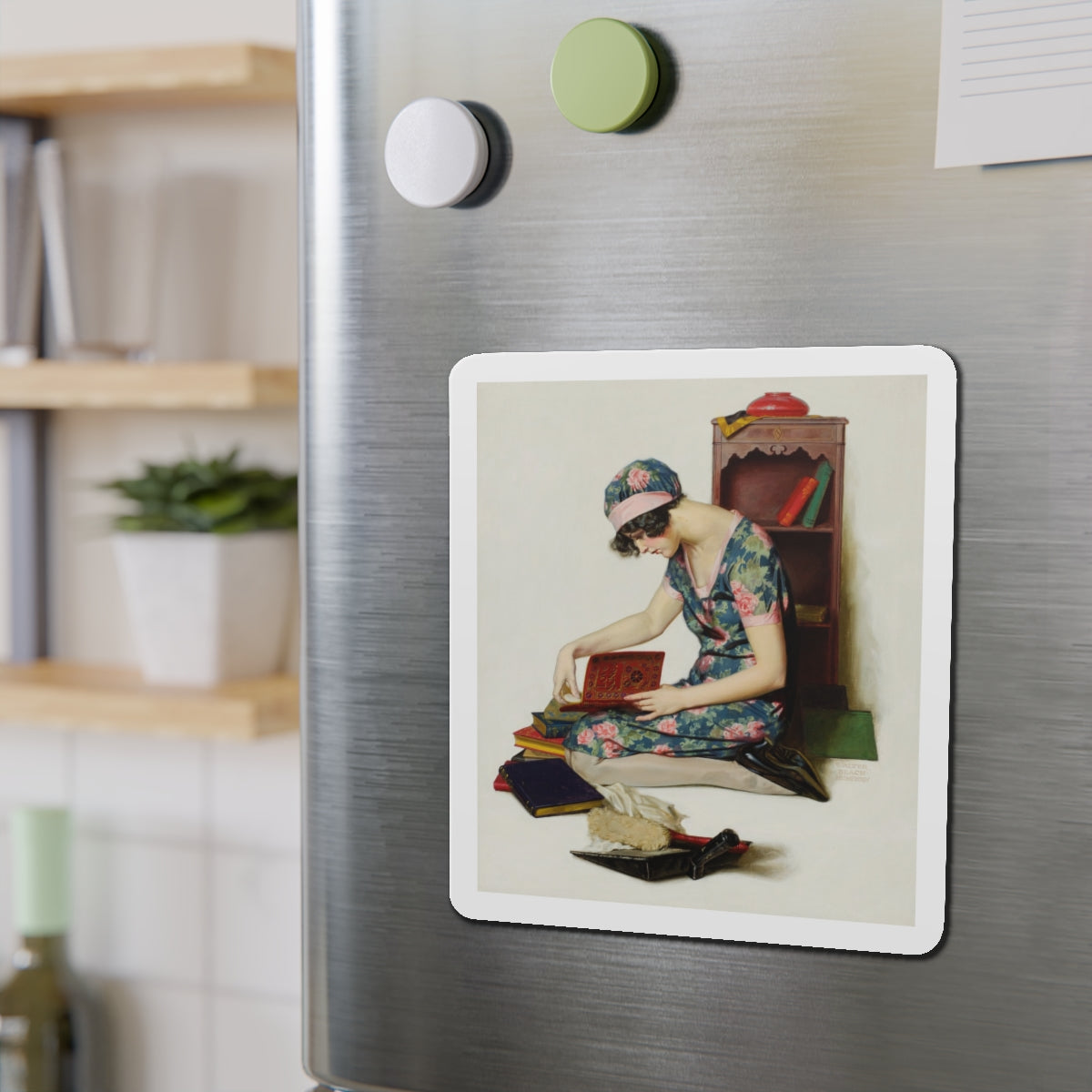 Memories (Magazine Illustration) Refrigerator Magnet-The Sticker Space