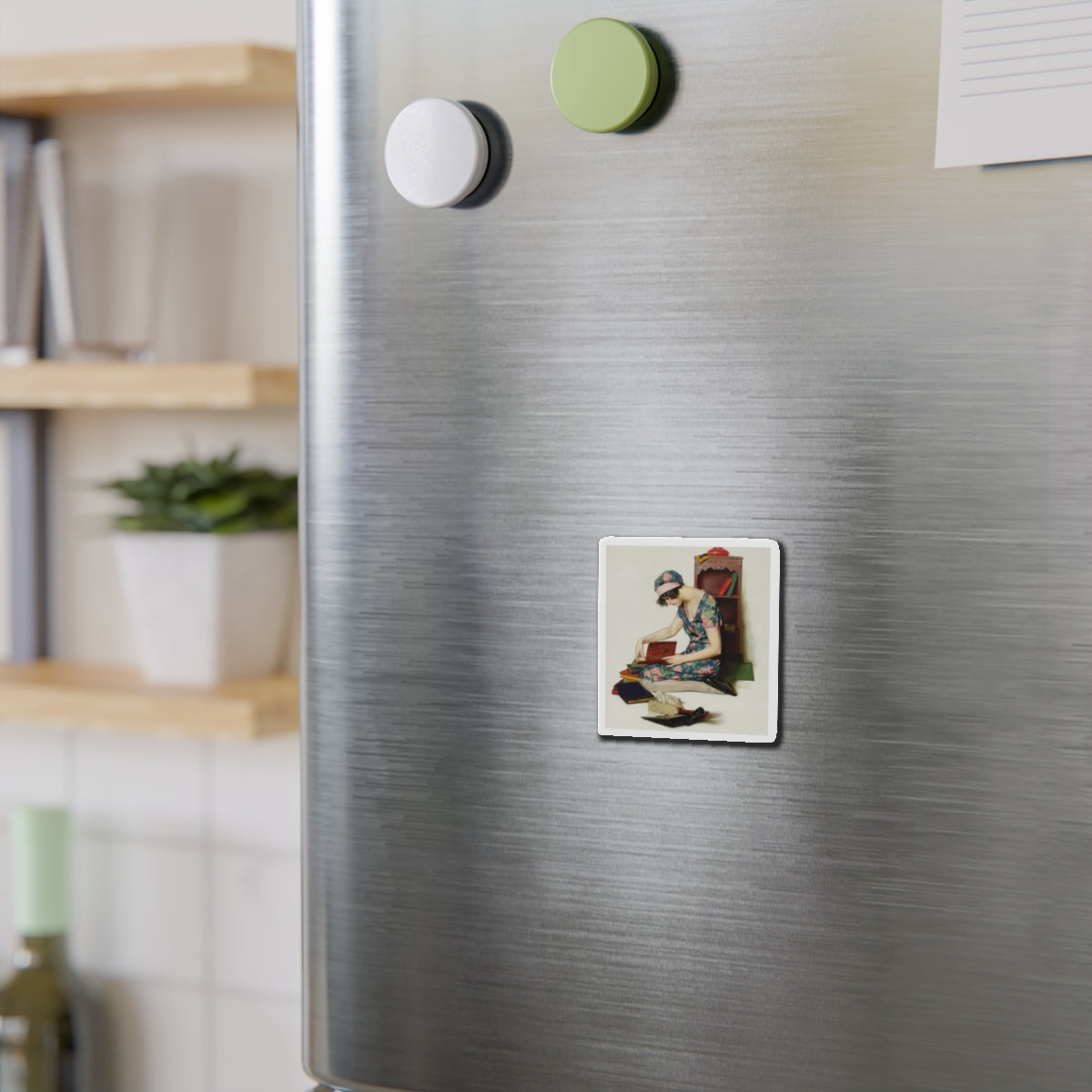 Memories (Magazine Illustration) Refrigerator Magnet-The Sticker Space