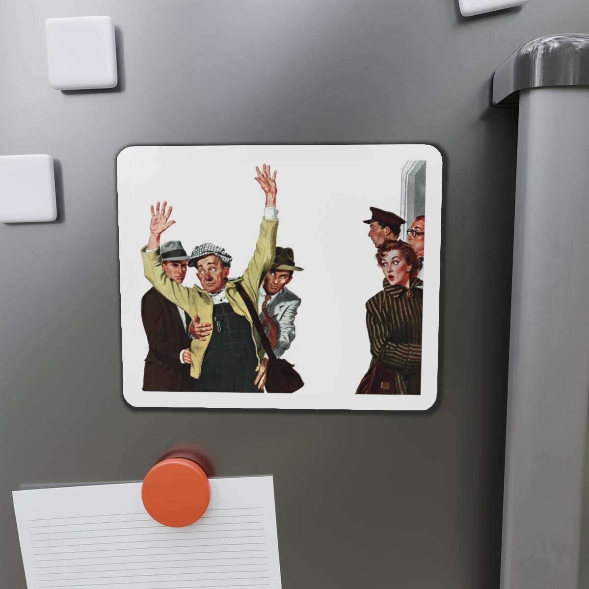 Memory Test, Collier's, June 11, 1949 (Magazine Illustration) Refrigerator Magnet-The Sticker Space