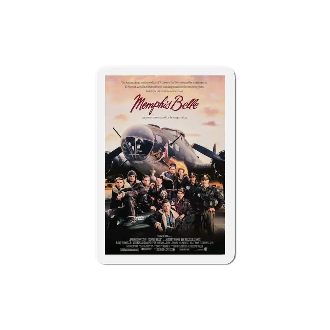 Memphis Belle 1990 Movie Poster Refrigerator Magnet 6 Inch - The Sticker Space