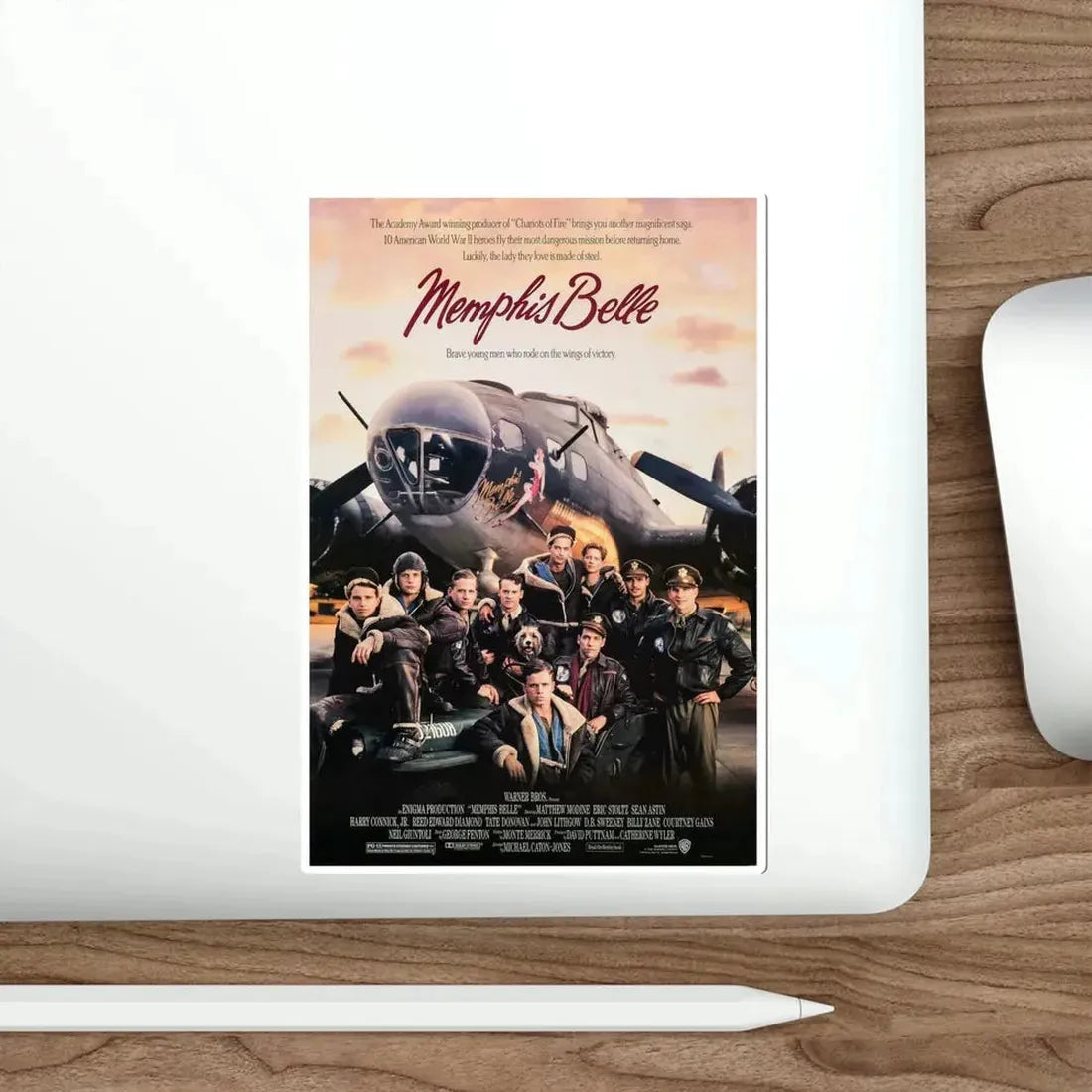 Memphis Belle 1990 Movie Poster STICKER Vinyl Die-Cut Decal - The Sticker Space