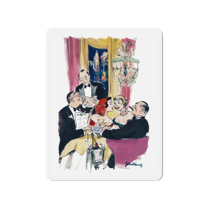 Men are just little boys with more money, Esquire 1955 (Magazine Illustration) Refrigerator Magnet - The Sticker Space