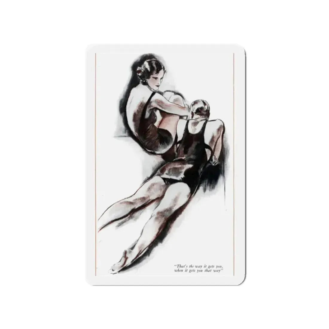 Men Are So Simple (1), McCall's, August 1930 (Magazine Illustration) Refrigerator Magnet 2 Inch - The Sticker Space