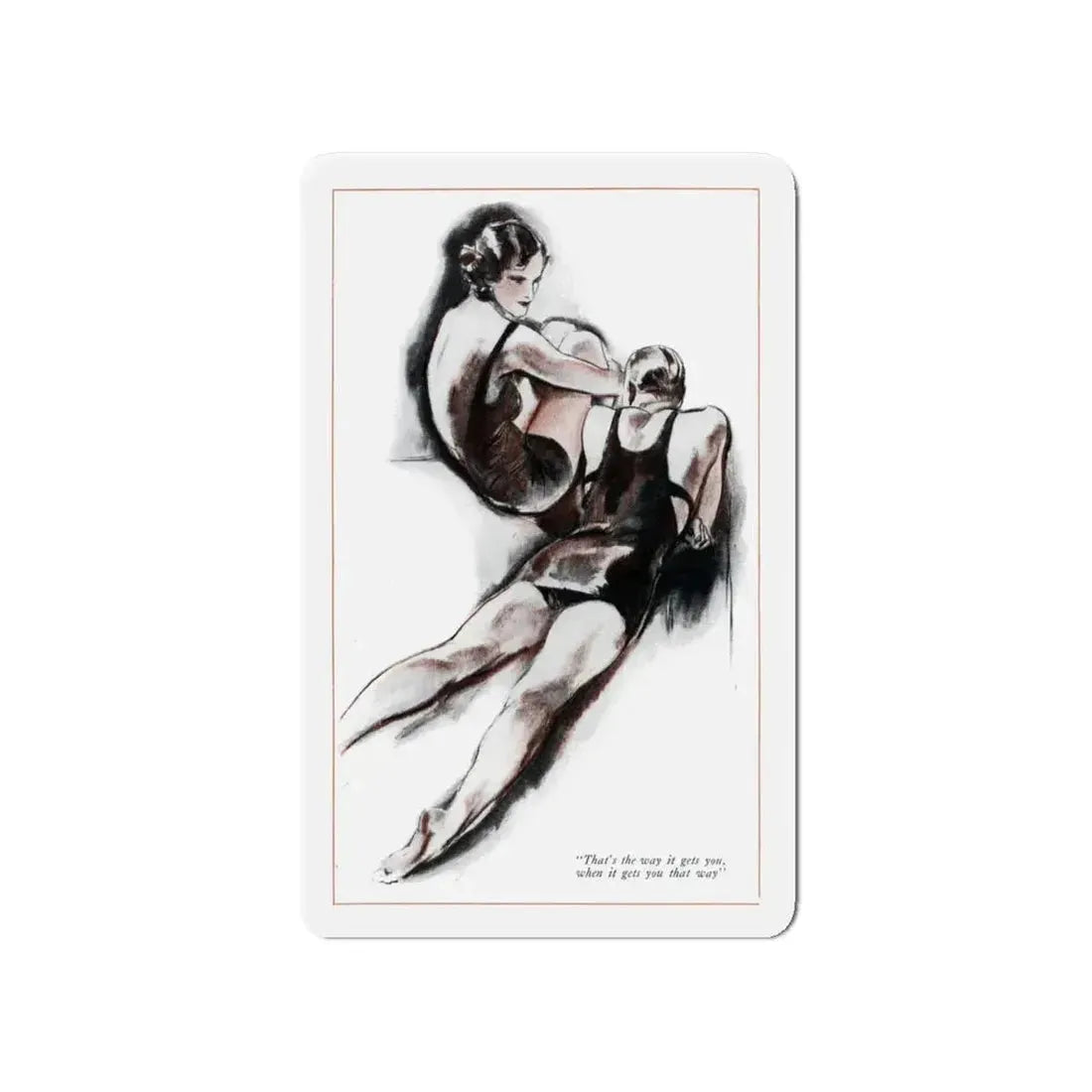 Men Are So Simple (1), McCall's, August 1930 (Magazine Illustration) Refrigerator Magnet 4 Inch - The Sticker Space
