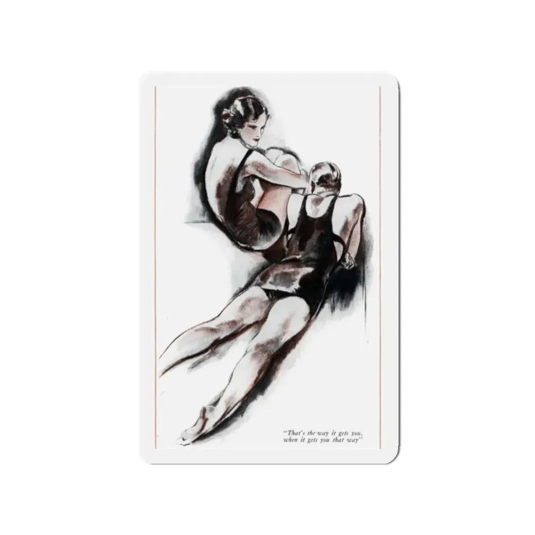 Men Are So Simple (1), McCall's, August 1930 (Magazine Illustration) Refrigerator Magnet - The Sticker Space