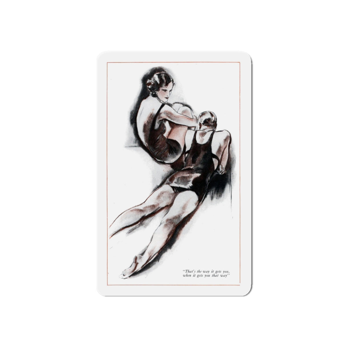 Men Are So Simple (1), McCall's, August 1930 (Magazine Illustration) Refrigerator Magnet-5" x 5"-The Sticker Space