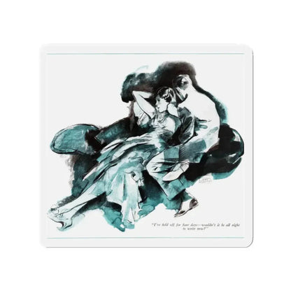 Men Are So Simple (2), McCall's, August 1930 (Magazine Illustration) Refrigerator Magnet 2 Inch - The Sticker Space