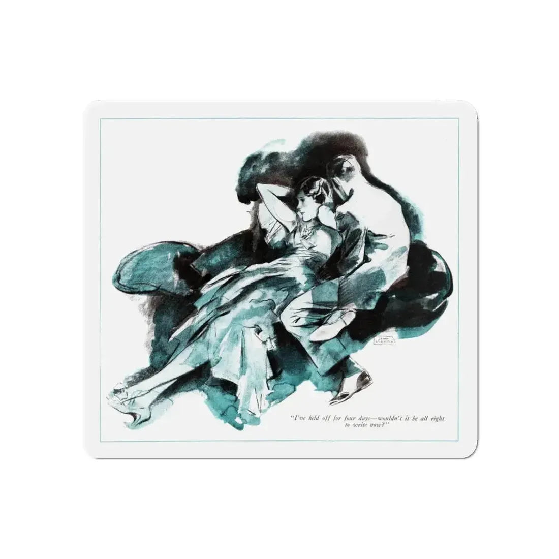 Men Are So Simple (2), McCall's, August 1930 (Magazine Illustration) Refrigerator Magnet 5 Inch - The Sticker Space