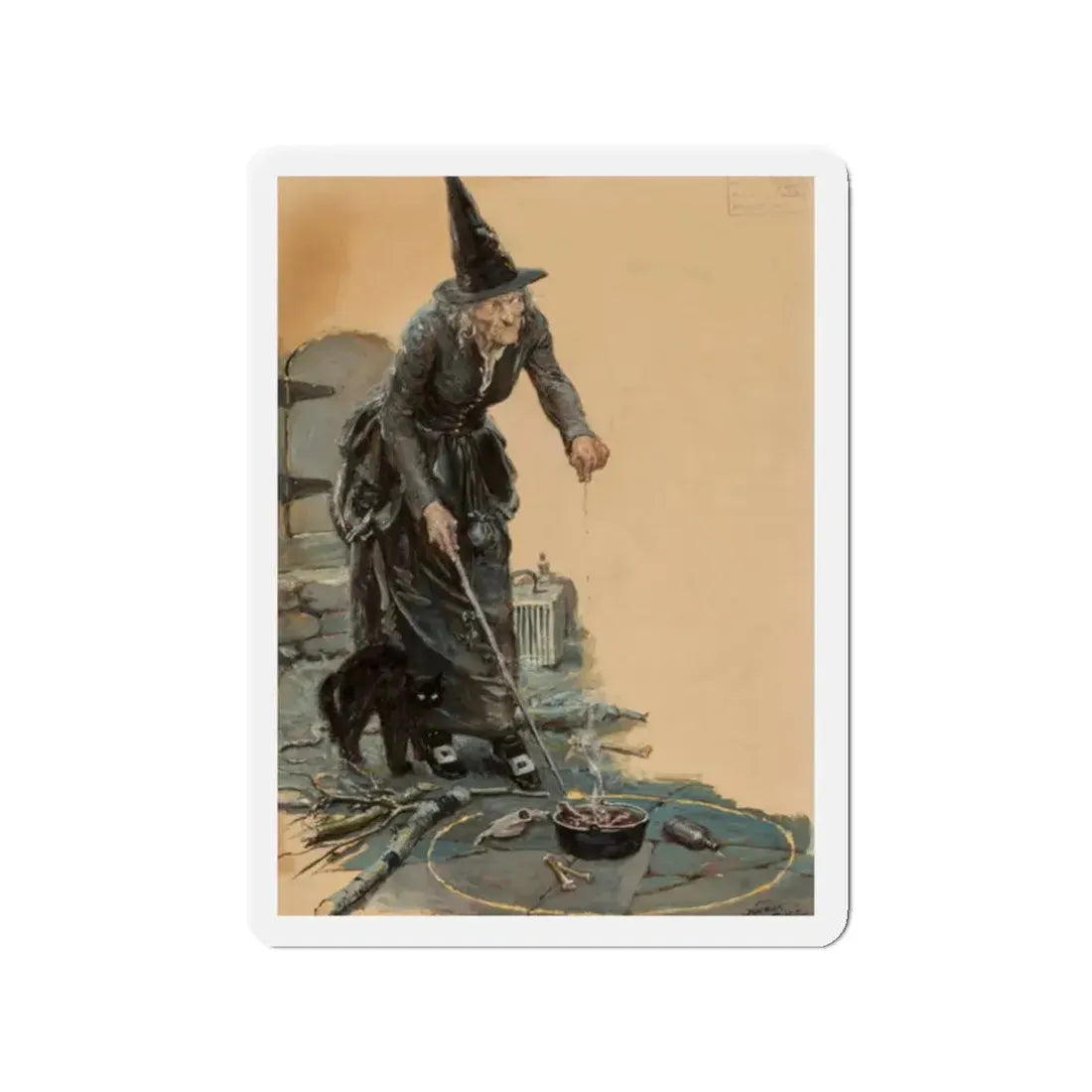 Men Hate Cats - Why, interior magazine illustration, November 1927 (Magazine Illustration) Refrigerator Magnet - The Sticker Space