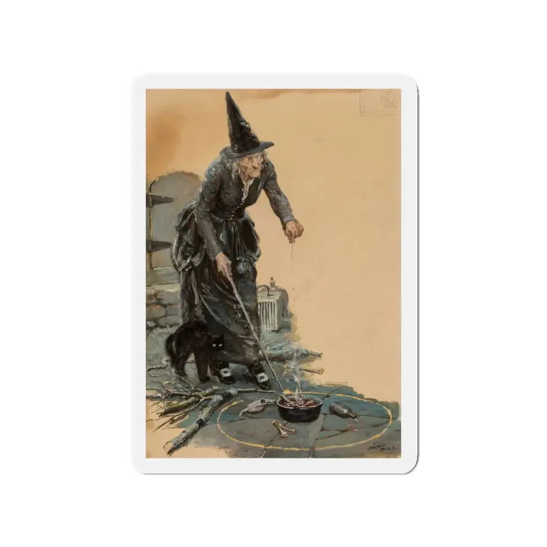 Men Hate Cats - Why, interior magazine illustration, November 1927 (Magazine Illustration) Refrigerator Magnet - The Sticker Space