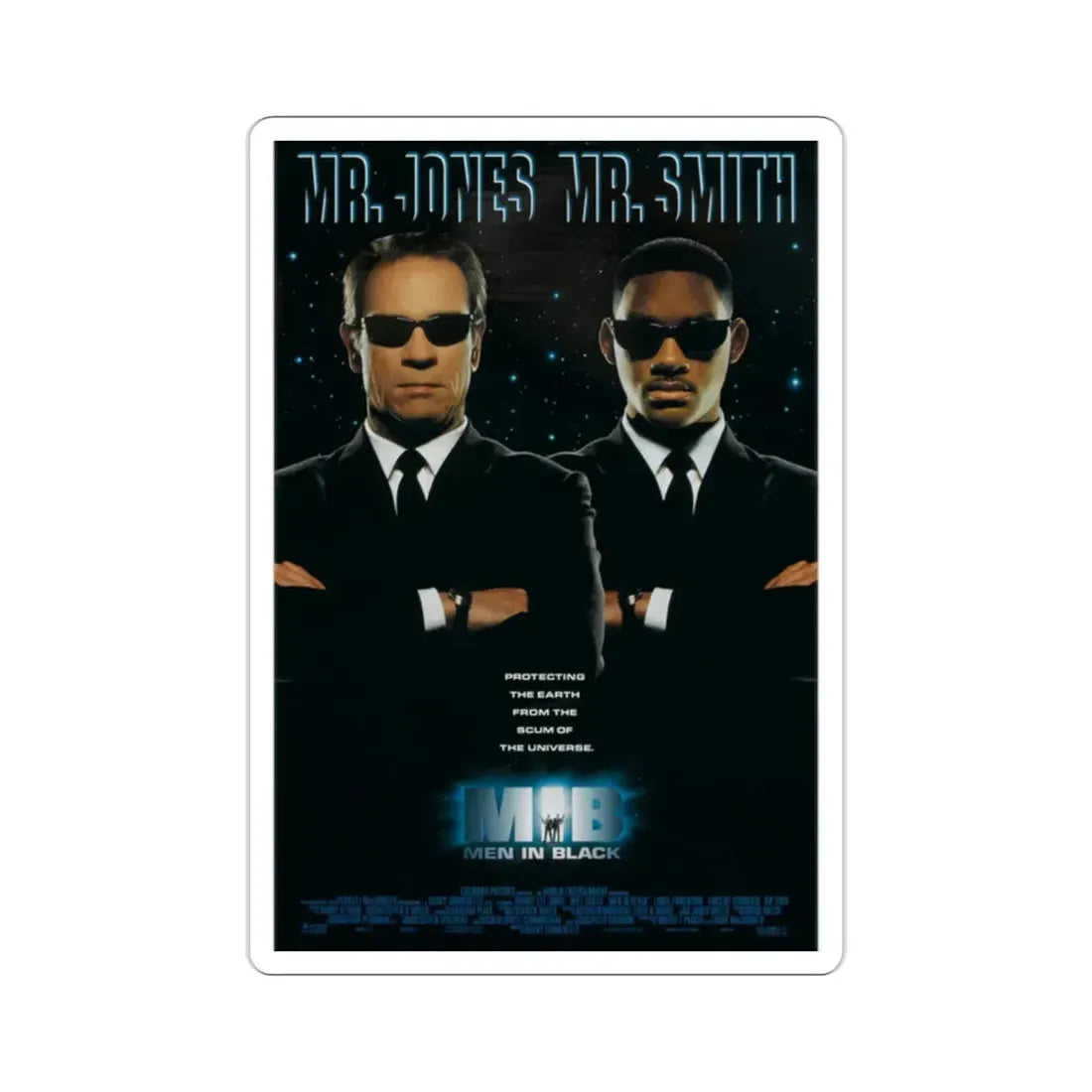 Men In Black 1997 Movie Poster STICKER Vinyl Die-Cut Decal - The Sticker Space