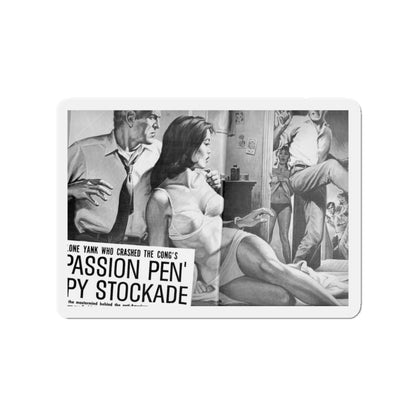 Men-January-1968-2 (Magazine Illustration) Refrigerator Magnet-3" x 3"-The Sticker Space