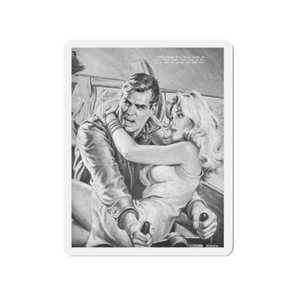 Men-November-1967-1 (Magazine Illustration) Refrigerator Magnet-2" x 2"-The Sticker Space