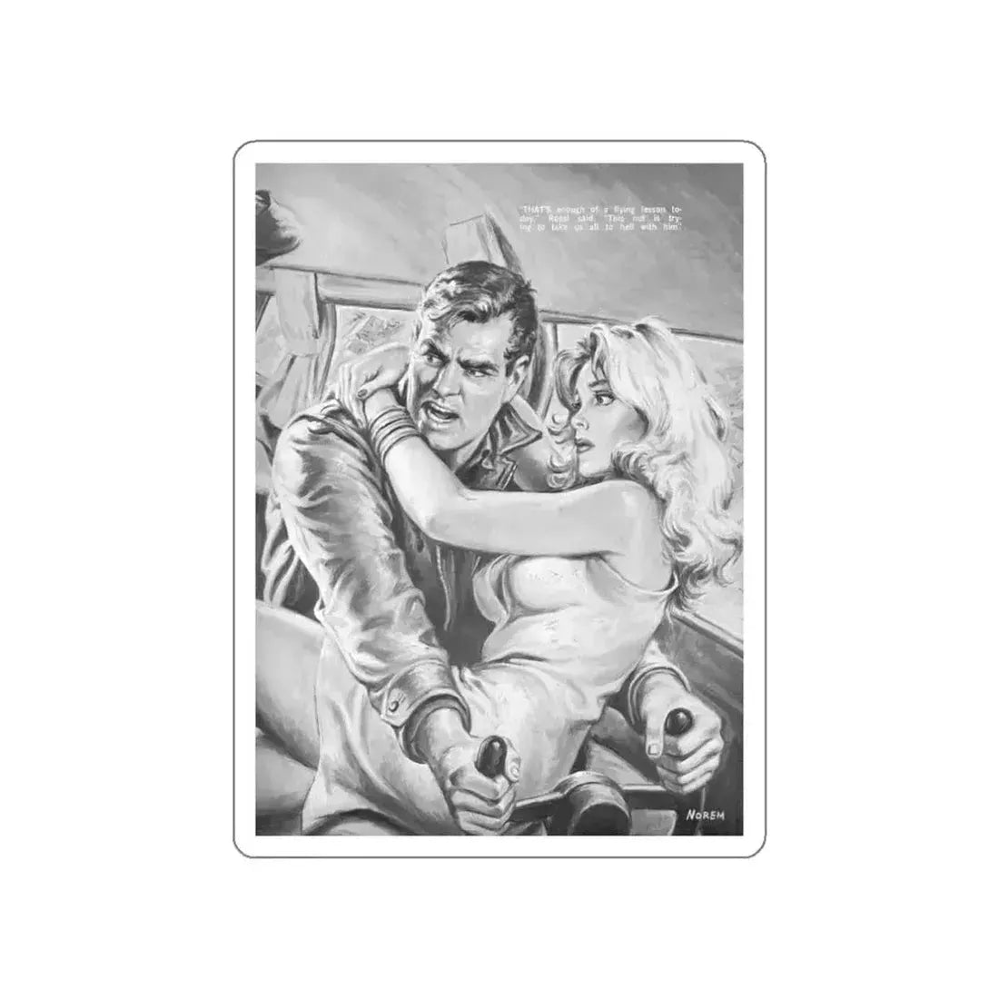 Men-November-1967-1 (Magazine Illustration) STICKER Vinyl Die-Cut Decal White Die-Cut 3 Inch - The Sticker Space