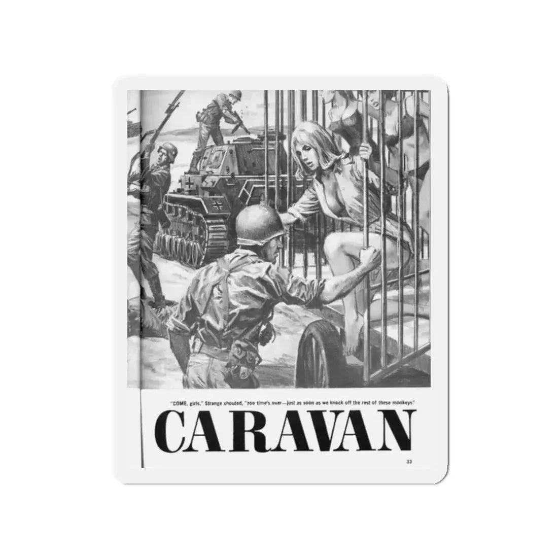 Men-November-1967-3 (Magazine Illustration) Refrigerator Magnet 2 Inch - The Sticker Space