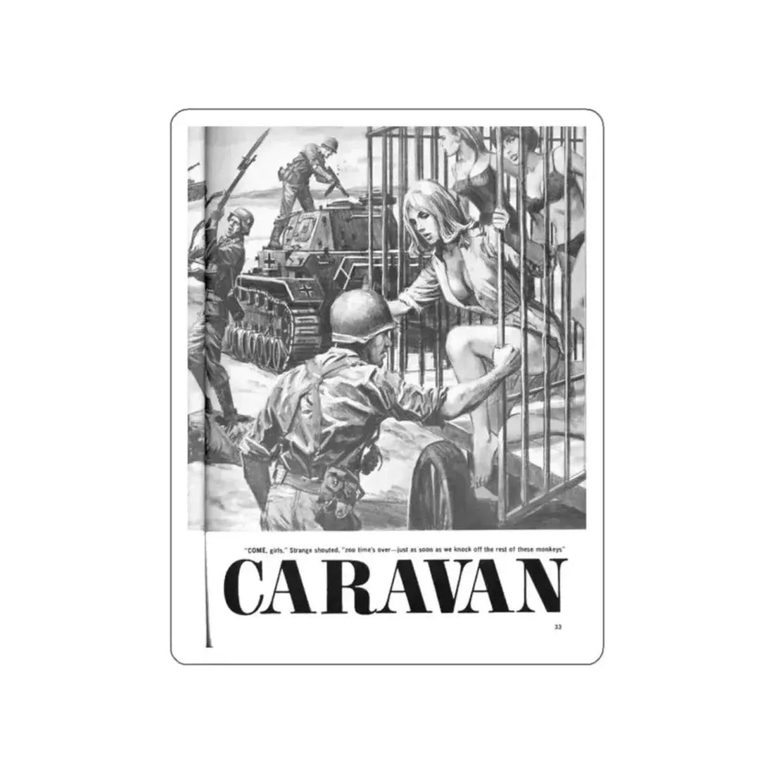 Men-November-1967-3 (Magazine Illustration) STICKER Vinyl Die-Cut Decal White Die-Cut 2 Inch - The Sticker Space