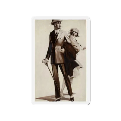 Men's clothing ad illustration (Magazine Illustration) Refrigerator Magnet 2 Inch - The Sticker Space