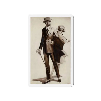 Men's clothing ad illustration (Magazine Illustration) Refrigerator Magnet 4 Inch - The Sticker Space