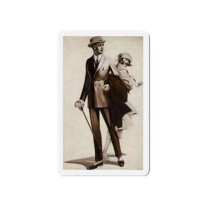 Men's clothing ad illustration (Magazine Illustration) Refrigerator Magnet 5 Inch - The Sticker Space