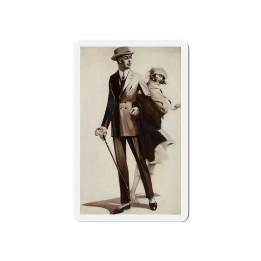 Men's clothing ad illustration (Magazine Illustration) Refrigerator Magnet 6 Inch - The Sticker Space