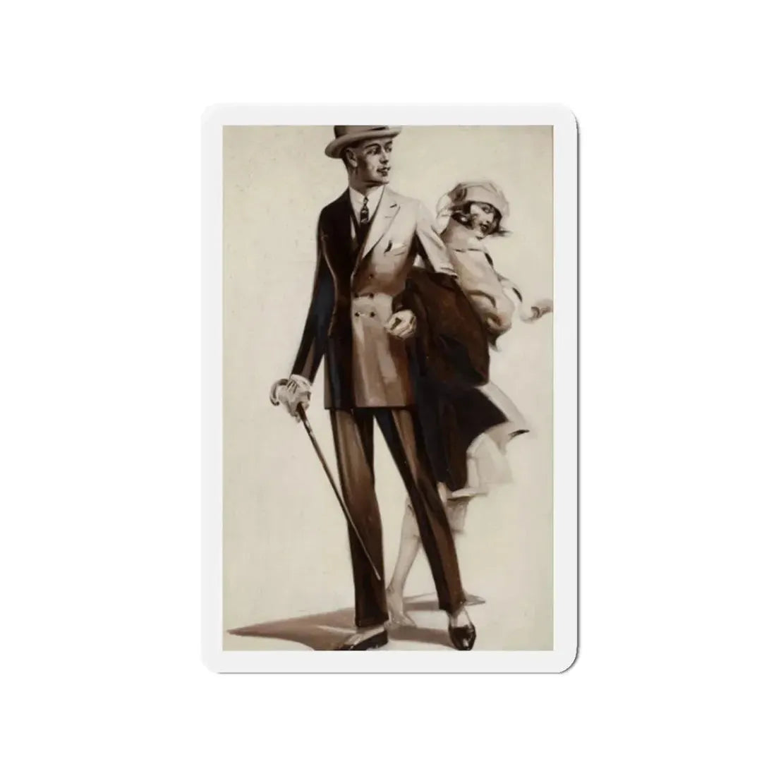 Men's clothing ad illustration (Magazine Illustration) Refrigerator Magnet - The Sticker Space