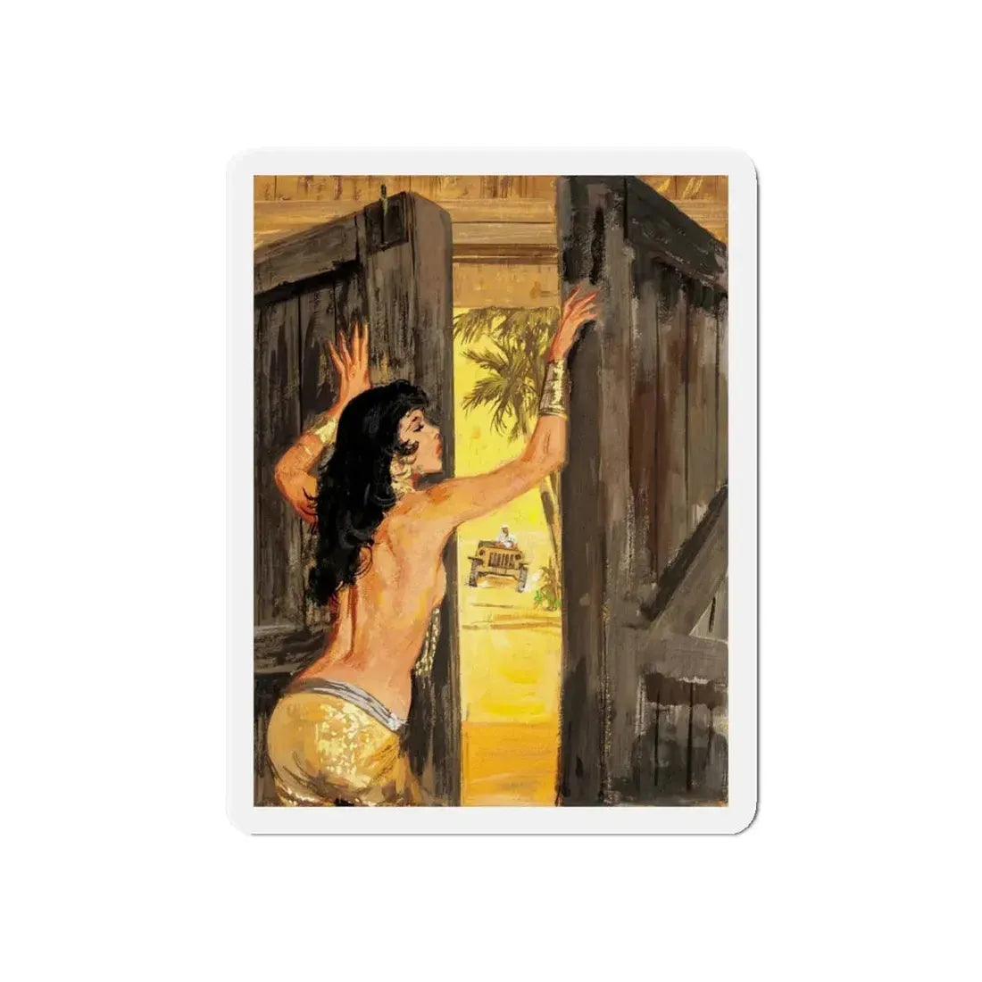 Men's magazine illustration (Magazine Illustration) Refrigerator Magnet - The Sticker Space