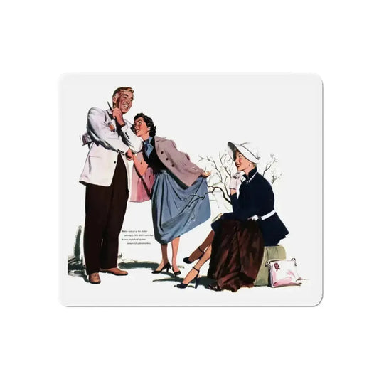 Men!, The American Magazine, September 1951 (Magazine Illustration) Refrigerator Magnet 6 Inch Die-Cut - The Sticker Space