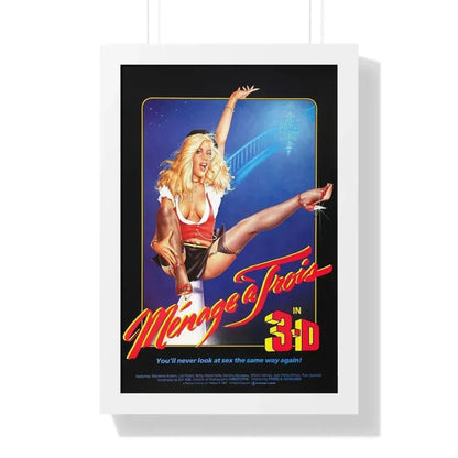 MENAGE A TROIS 1984 - Framed Movie Poster 16″ x 24″ White - The Sticker Space