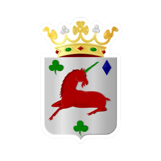 Menaldumadeel wapen 1818 (Netherlands) (Coat of Arms) STICKER Vinyl Kiss-Cut Decal 2 Inch White - The Sticker Space