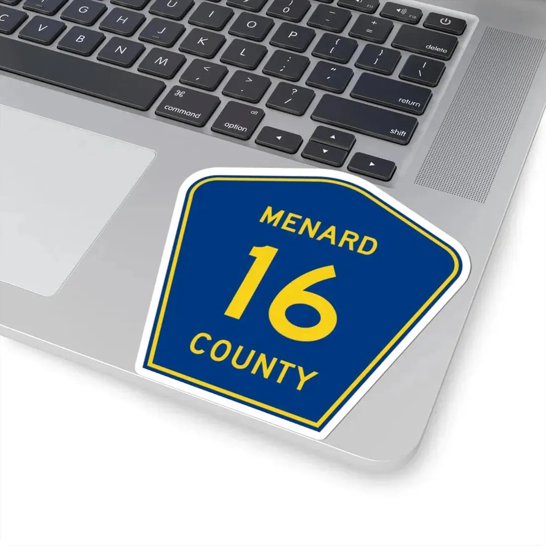 Menard County 16 (Illinois) (Road Sign) STICKER Vinyl Kiss-Cut Decal - The Sticker Space