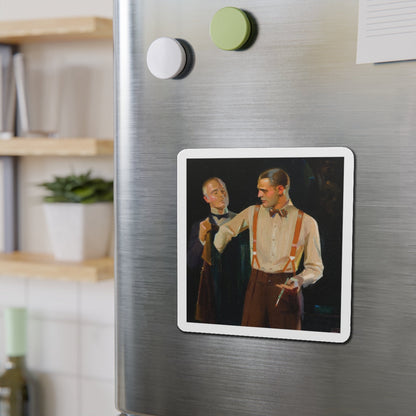 Men's fashion advertisement (Magazine Illustration) Refrigerator Magnet-The Sticker Space