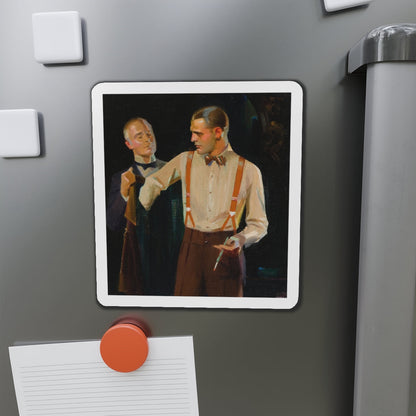 Men's fashion advertisement (Magazine Illustration) Refrigerator Magnet-The Sticker Space