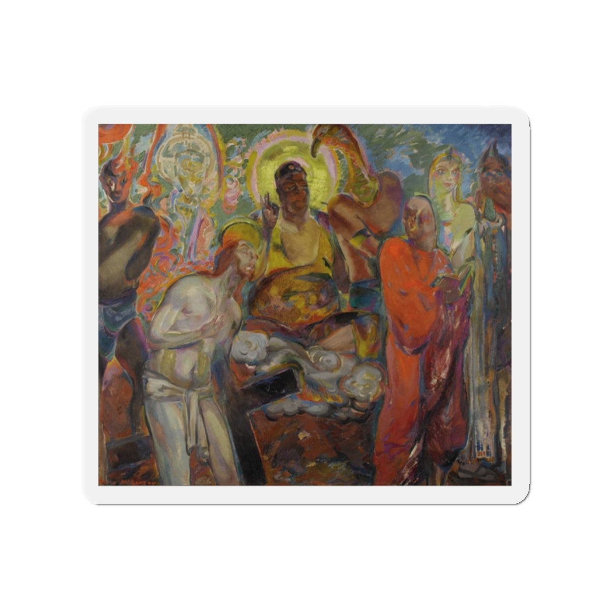 Men's Gods, circa 1923 (Magazine Illustration) Refrigerator Magnet-2" x 2"-The Sticker Space