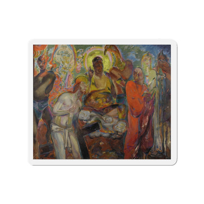 Men's Gods, circa 1923 (Magazine Illustration) Refrigerator Magnet-3" x 3"-The Sticker Space