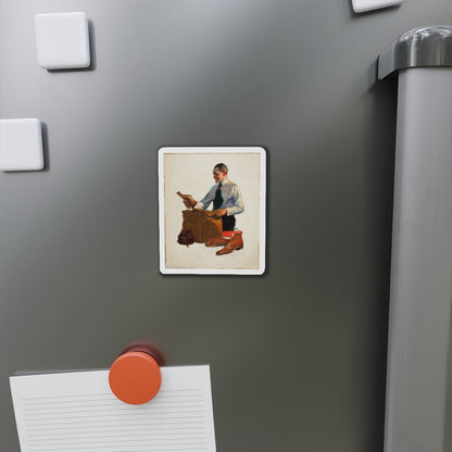 Men's shoe company, ad illustration (Magazine Illustration) Refrigerator Magnet-The Sticker Space