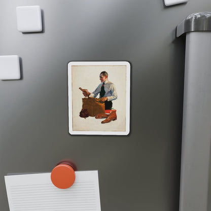 Men's shoe company, ad illustration (Magazine Illustration) Refrigerator Magnet-The Sticker Space