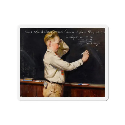 Mental Fatigue, Cream of Wheat ad illustration (Magazine Illustration) Refrigerator Magnet 2 Inch - The Sticker Space