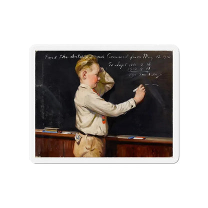 Mental Fatigue, Cream of Wheat ad illustration (Magazine Illustration) Refrigerator Magnet 4 Inch - The Sticker Space