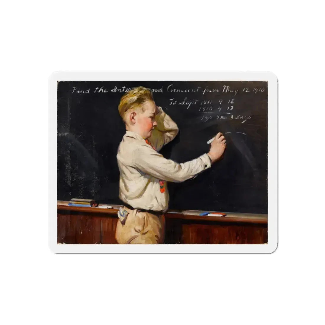 Mental Fatigue, Cream of Wheat ad illustration (Magazine Illustration) Refrigerator Magnet - The Sticker Space