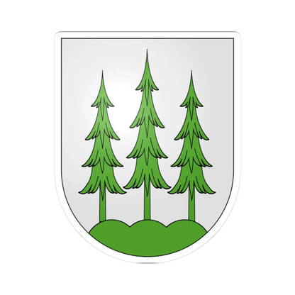 Menzingen-coat of arms (Switzerland) (Coat of Arms) STICKER Vinyl Kiss-Cut Decal 3 Inch White - The Sticker Space